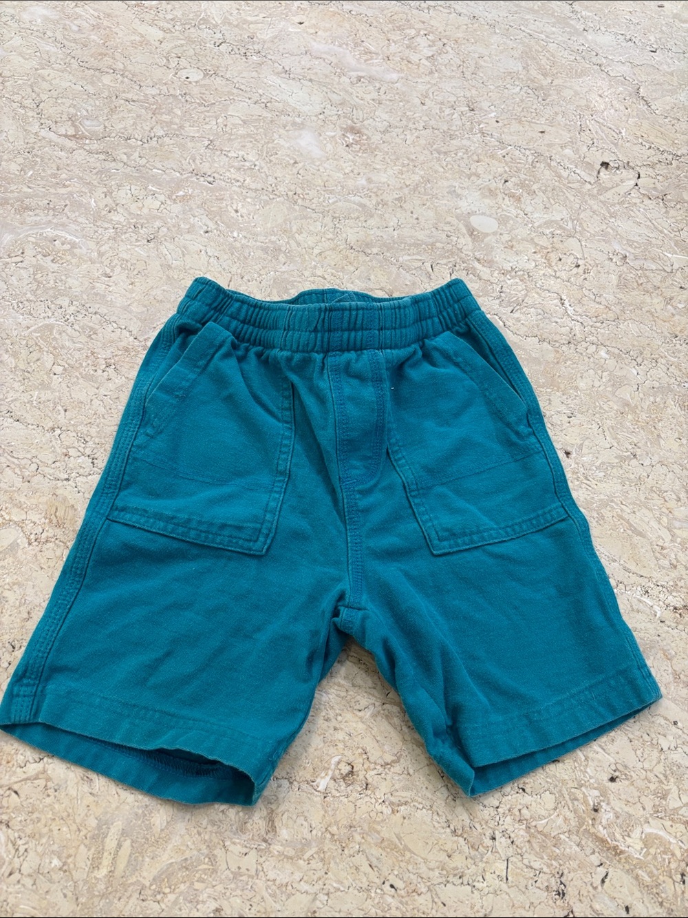 Tea Collection Teal Pull-On Shorts with Front Patch Pockets